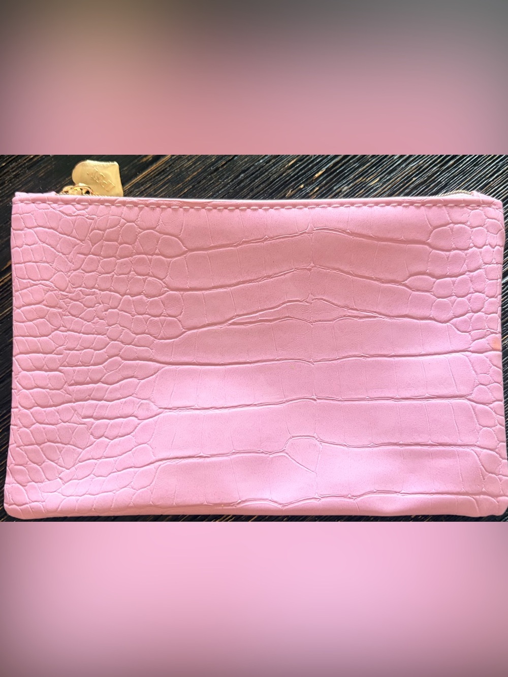 Women’s Pink Croc-Embossed Tote Bag
